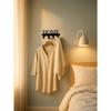 Wall Mount Key Holder with 5 Hooks Rust Resistant Metal Entryway Organizer for Keys Coats Hats Home Decor Gift