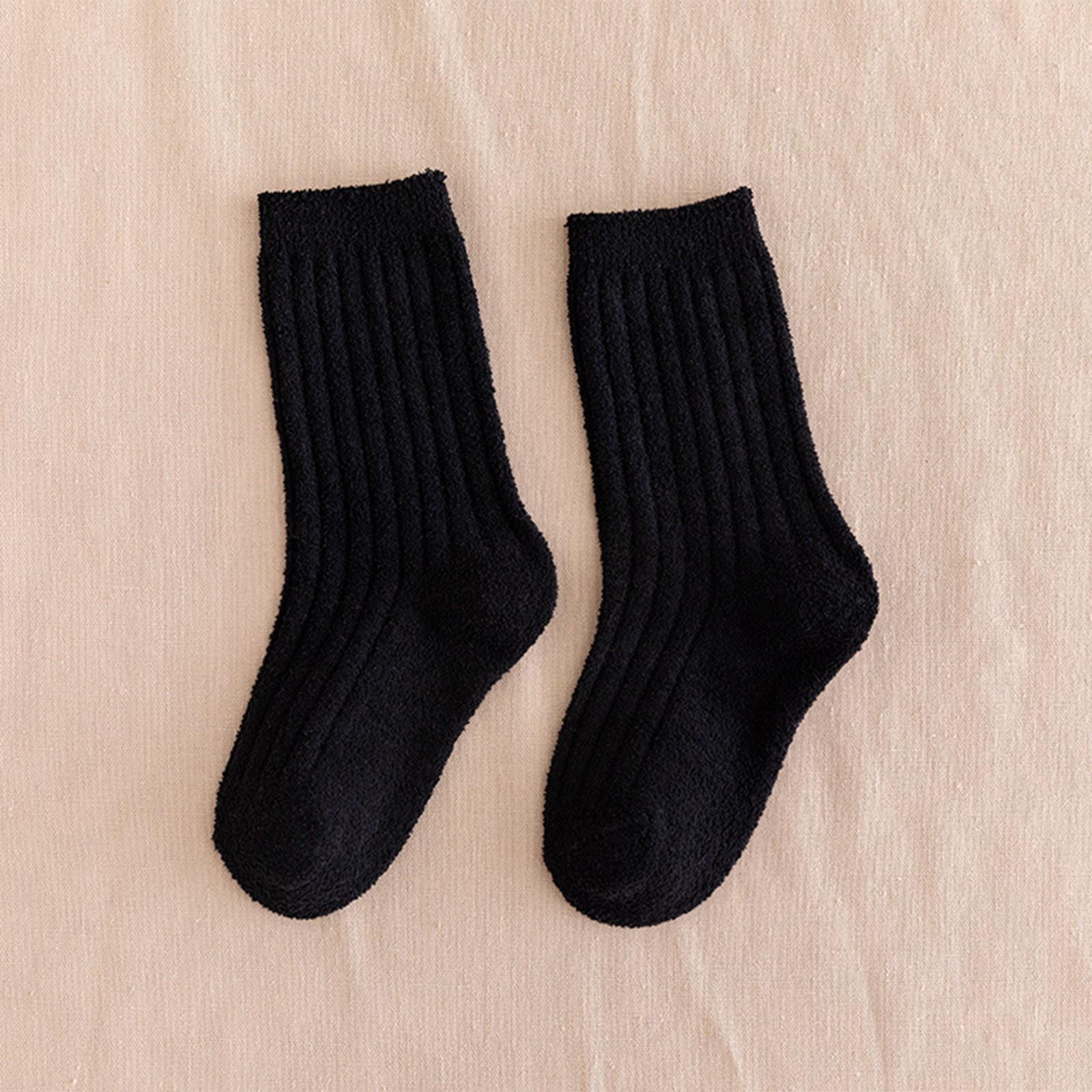 

Дышащие однотонные противоскользящие чулки в полоску для маленьких мальчиков и девочек, носки M чёрный