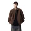 Men's Plaid Patchwork Casual Jacket - American Style Two-Piece Design for Spring and Autumn