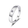 925 Sterling Silver Adjustable Moissanite Unisex Couple Rings with 10 Points and Pt950 Gold Plating