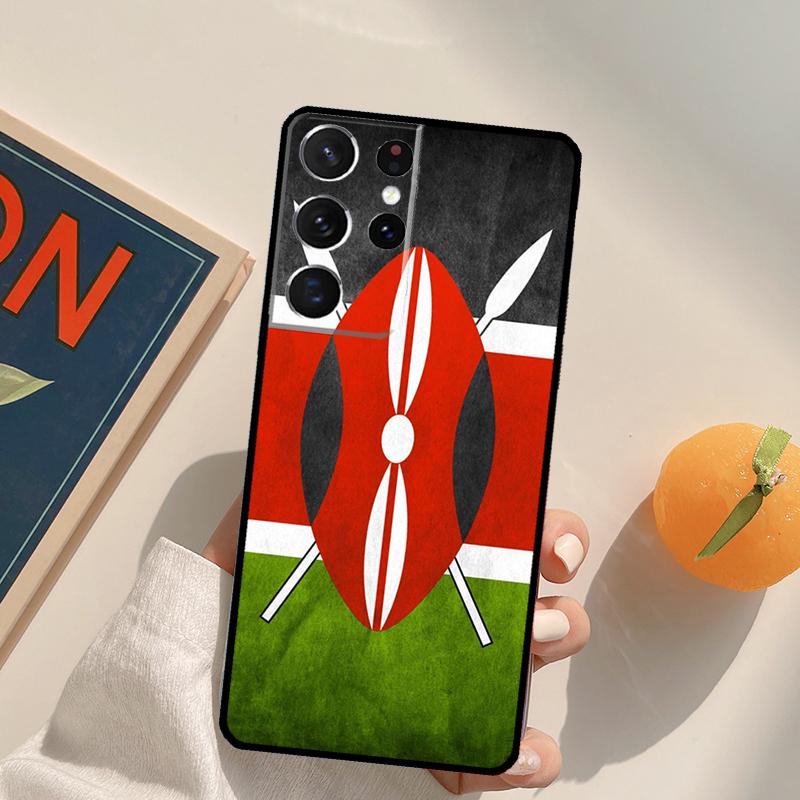 

Kenya Flag Phone Case For Samsung Galaxy S22 S23 S21 Ultra S20 FE S8 S9 S10 Plus Note 10 20 Ultra Cover Galaxy S22