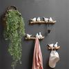 Resin Birds Wall Hook Decorative Birds on Tree Branch Coat Hook Farmhouse Wall Mounted Hanger for Entryway Coats Hats Keys Towels