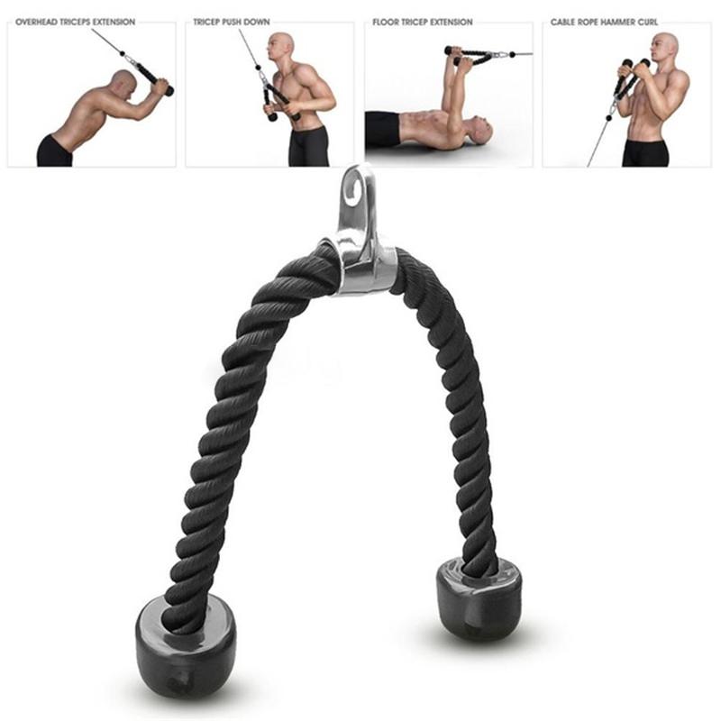 Buy Heavy Duty Tricep Rope Abdominal Crunches Cable Pull Down Laterals