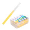 60pcs  Box Orthodontic Interdental Brush Tooth Cleaning Tool Dental Teeth Cleaner Toothpick Yellow