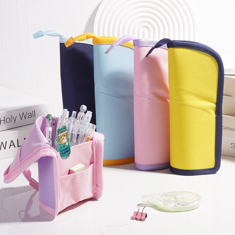 Folding Pencil Case Creative Storage Bag Pen Organizer Stationery Bag Children