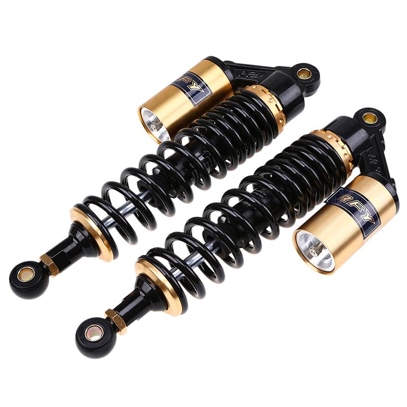 Straight/Round Double Fork 340mm Universal Air Shock Absorber Rear Suspension Spring Scooter DirtBike Gokart Quad ATV Motorcycle
