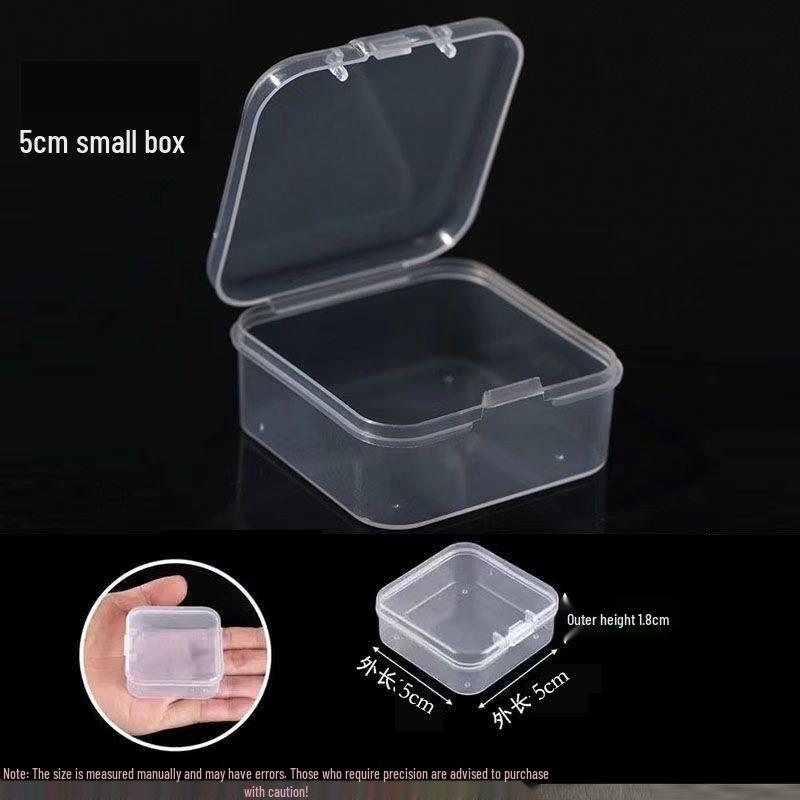 Transparent Compartmentalized Bead Storage Box - Small Square Plastic Set