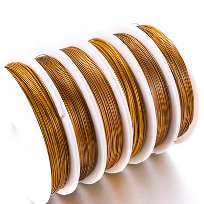1Roll/lot 0.3/0.45/0.5/0.6mm Gold Resistant Strong Line Stainless Steel Wire Tiger Tail Beading Wire For Jewelry Making Supplies