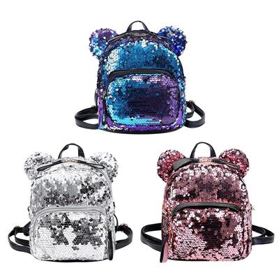 New Womens Girls Sequins Backpack Glitter Bling Travel Rucksack Shoulder Bags