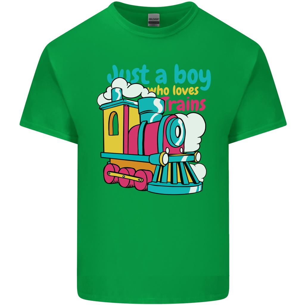 Just a Boy Who Loves Trains Spotter Engine Unisexs Light Cotton TShirt