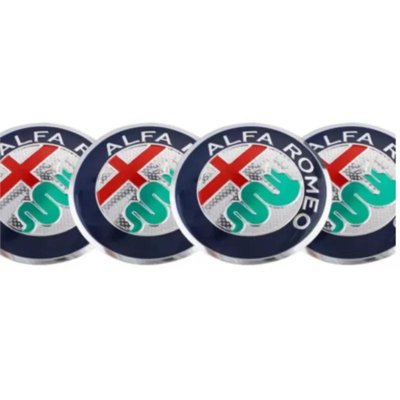 Autocollants de Voiture Pour Cache-moyeu de Roue de Voiture Alfa Romeo Autocollants Emblème Métallique Pour Alfa Romeo Giulietta GT 159 147 156 Mito Brera Gi