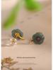 Winter Arrival: S925 Silver & A-Grade Jade Carved Stud Earrings