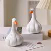 Creative Garlic Duck Figurine Resin Ornament Premium Craft For Desk Decors Home Office Garden Collection
