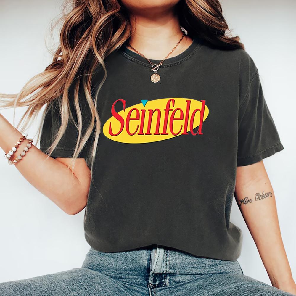 T-shirt Logo Seinfeld Ispirata agli anni '90 Vintage Top Magliette Grafiche Unisex Maglietta Divertente Manica Corta Maglietta Vintage Abbigliamento Grunge