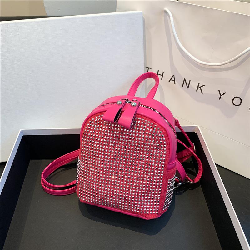 Trendy Women's Diamond-Studded Convertible Backpack 2023 - Celebrity-Inspired, Spacious, and Stylish.