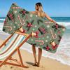 Festive holiday enchantment Print beach towel, quick drying, suitable for travel, outdoor sports, jogging, the beach and swimming, gift