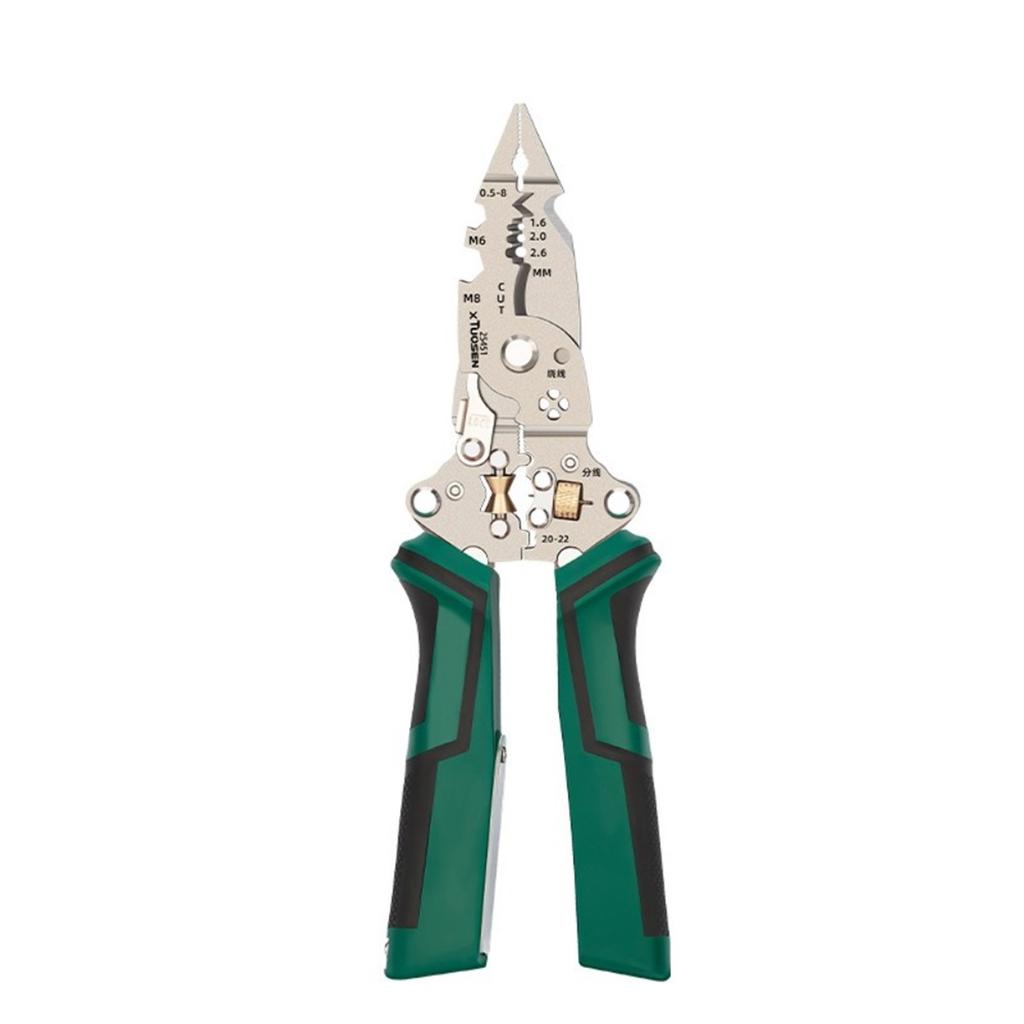 High Carbon Steel Electrical Cable Stripper Foldable Electricity Measurement Multifunctional Wire Stripper Cable Cutting