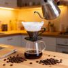 Barista Tool 100pcs Bamboo Fiber Coffee Filter Paper Disposable Biodegradable for Drip Coffee Brewing Home Cafe Essential