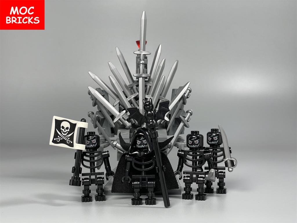MOC Bricks DIY Dark Messenger Magicians Group Skull Skeleton Horse Thestrals Accessories Assembled Building Blocks Kids Boys Toy