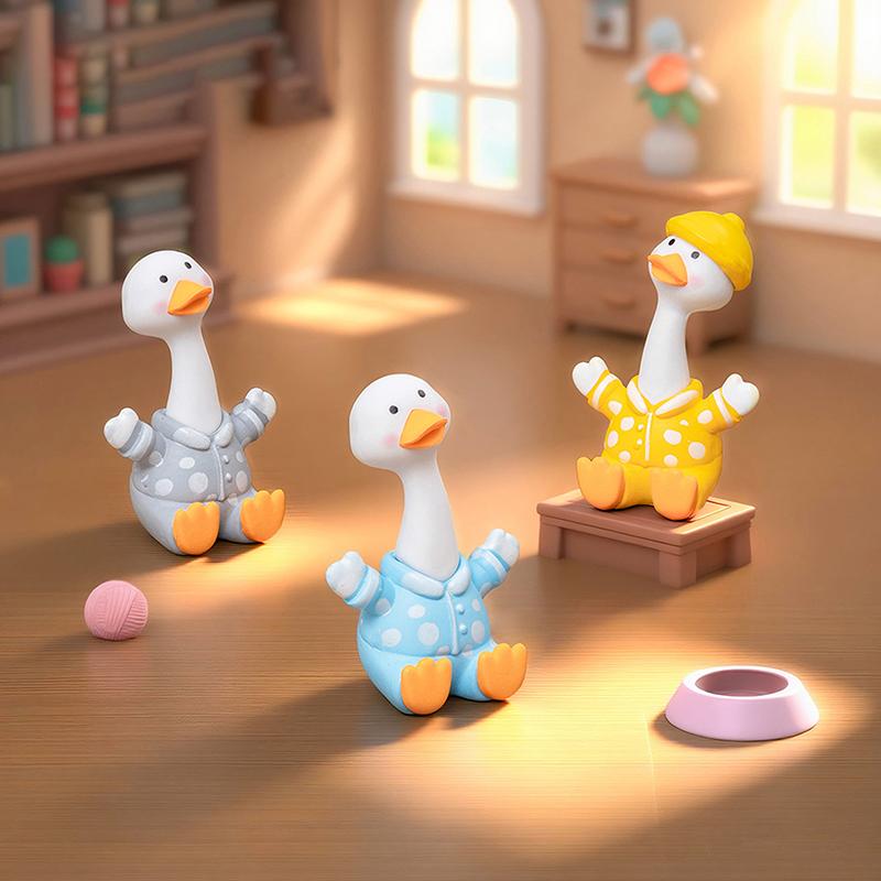 Design Canard Heureux, Ornement de Bureau, Décoration d'Intérieur Paysage Miniature, Canard Mignon Pour Commande de Voiture
