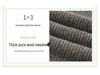 Men's 2025 Winter Wool Sweater: Fashionable Korean Style, Loose Fit, Thickened Round Neck for Middle-Aged and Young Men.