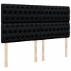 Box Spring Bed with Mattress Black 180x200 Cm Fabric