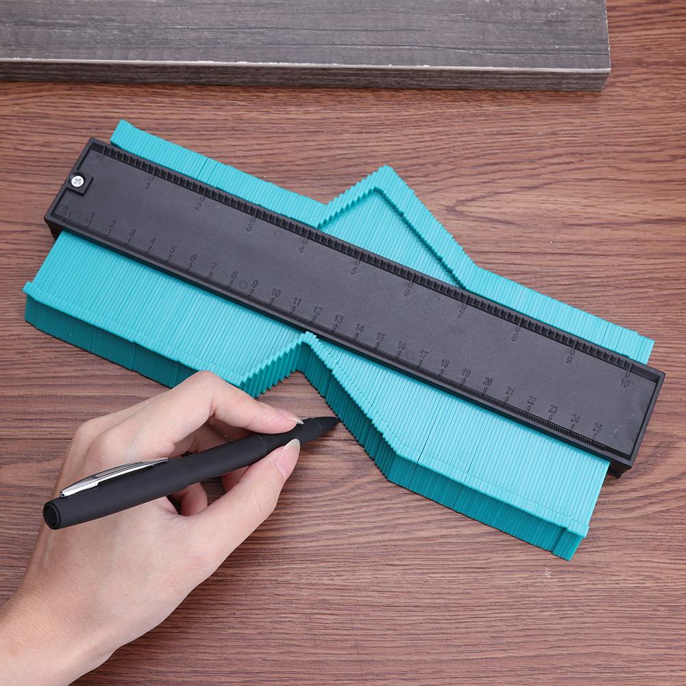 Plastic Irregular Shaper Ruler Gauge Duplicator Scale Strong Toughness Wooden Portable Template Curvature Scale