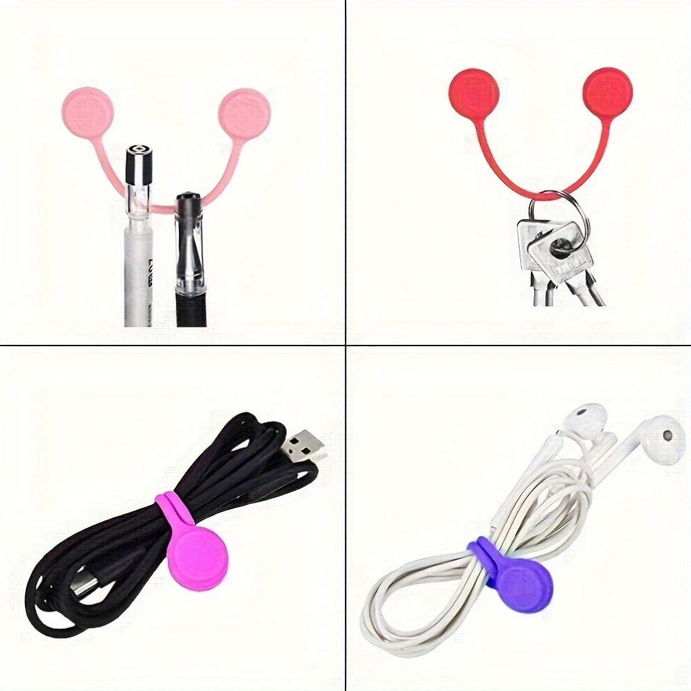 Reusable Magnetic Silicone Cable Management Ties, Perfect for Organizing Cables at Home & Office