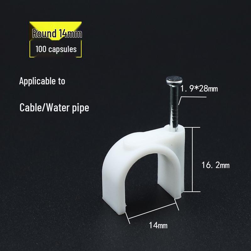 Steel & Plastic Nail Clips for Wires & Network Cables