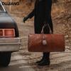 Large Capacity Vegetable Tanned Leather Travel Bag - High-End Vintage Gym Bag for Business Trips