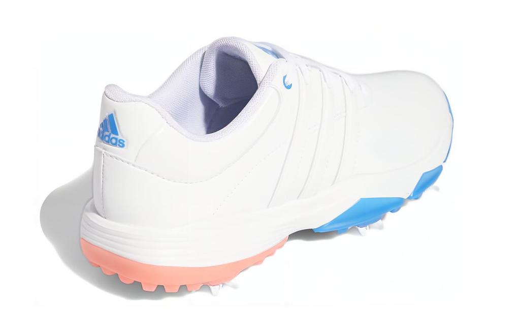 adidas Zapatillas de Entrenamiento Antideslizantes Resistentes a la Abrasión Tour360 22 Golf J para Niños Blancas Azules Adolescentes GV9665