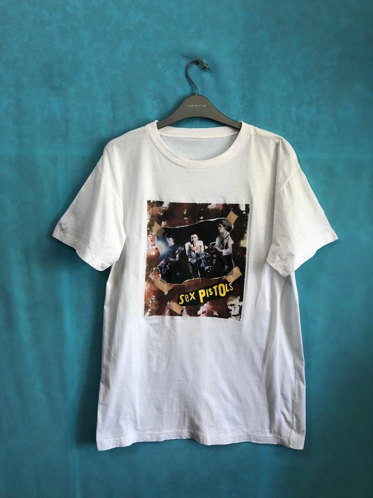 RARE!!VTG 90s sex pistols virgin toshiba emi limited photo printed destroy vive le rock mohair johnny rotten sid vicious steve jones #1807