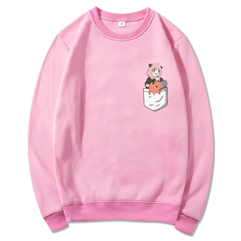 Cute Anya and Pochita Classic Hoodie Hoodies Winter Anime SPY X FAMILY Women Spring/Autumn Unisex Sweatshirt Harajuku Sudaderas Unisex
