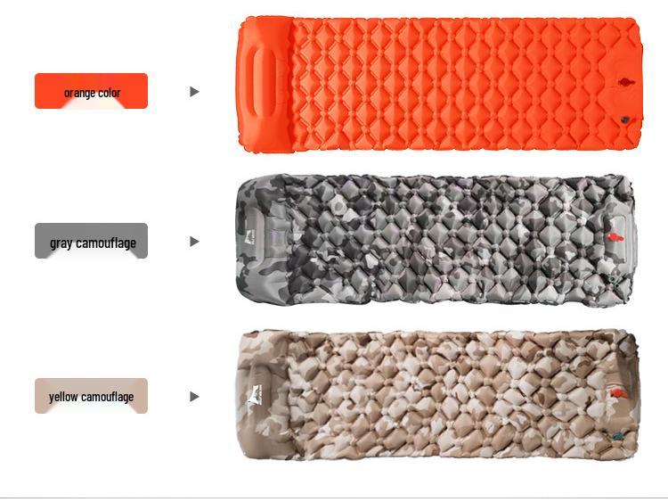 TPU Inflatable Foot-Pumped Camping Pad: Lightweight Outdoor Air Mattress, Moisture-Proof for Mountaineering and Naps