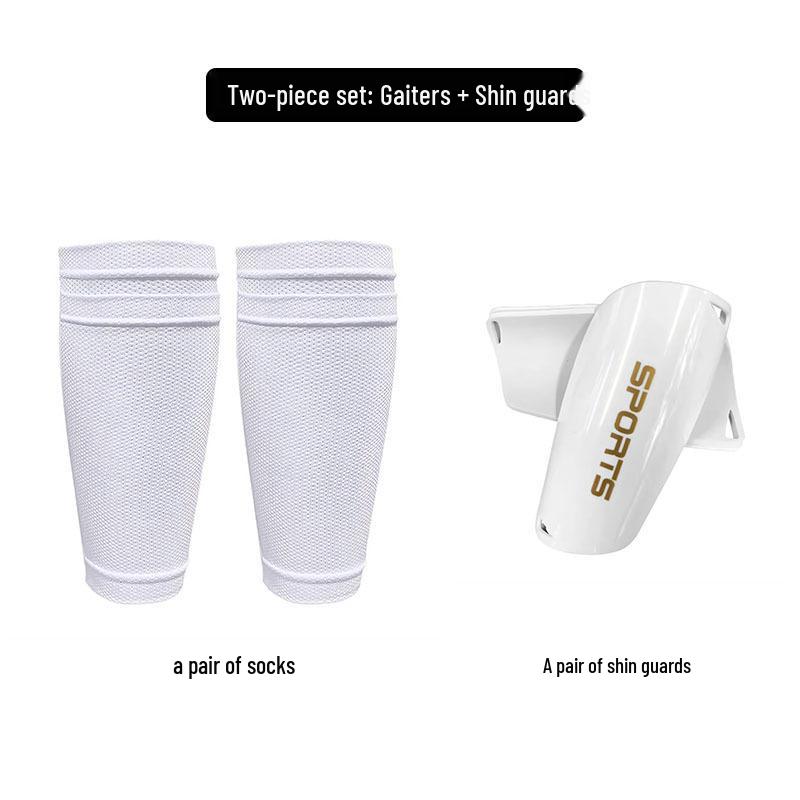 Men's Double Layer Breathable Mid-Calf Shin Guard Football Socks Set