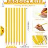 24 Pcs Yellow Grease Pencil Marking Pencil Bulk Wax Pencil Wooden Crayon Pencils for Bowling Marking Coloring on the Ball Surface Art Drawing