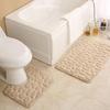 2pcs Ultra-Soft, Thick Coral Fleece Bathroom Mats - Quick Dry, Non-Slip, 2 Piece Carpet Set Design for Home Decor