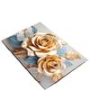 3D Floral Diatomitlera Avloppsmatta - Värmeisolerande  Snabbtorkande  Halkfri Köksmatta