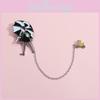 Unique Cartoon Umbrella Girl Brooch Charming Metal Badge Fashion Accessory For All