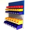 Pegboard Tool Rack with Plastic Storage Bins for Wall Mounting