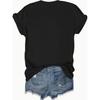 European sizes Lightweight & Breathable Women's Casual Alphabet-Print Tee - Versatile, Easy-Care & Comfortable All-Season T-Shirt