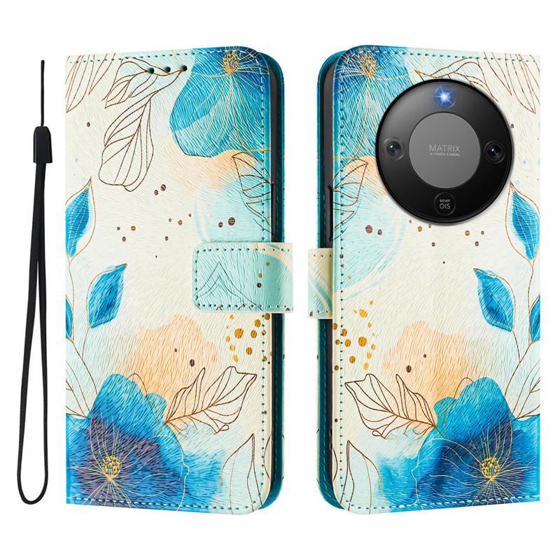 Luxury Flip Leather Case For Honor Magic8 Lite Flip Cover On For Honor Magic 8 Pro Lite BKQ-AN10 AN00 Wallet Bags Flower Cases