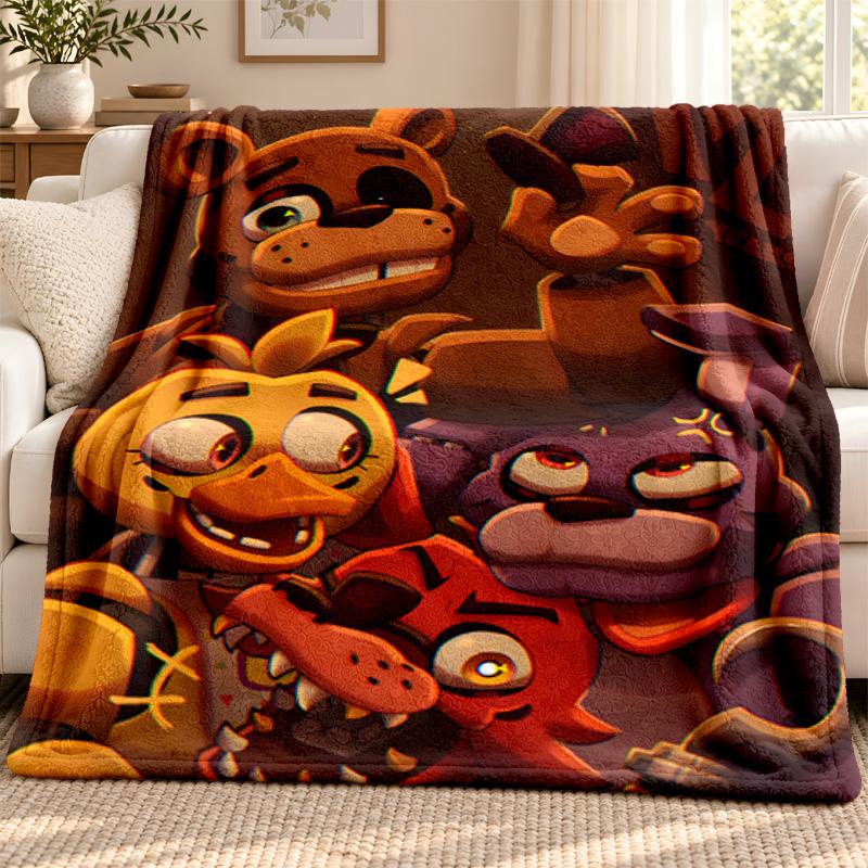 Five nights at freddy blanket Flannel Blanket Soft Cozy Plush Throw for Sofa Bed Lightweight Home Decoration Outdoor camping