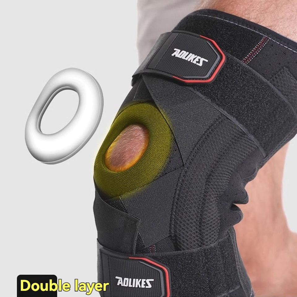 Aolikes 1 Stück Kniebandage Kniebandage Rutschfest Stoßdämpfung Kompressions-Kniebandage Kniebandage zum Laufen Basketball Arbeiten