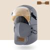 Electric Vehicle Winter Skiing Windproof Waterproof Thickened Lei Feng Hat with Visor
