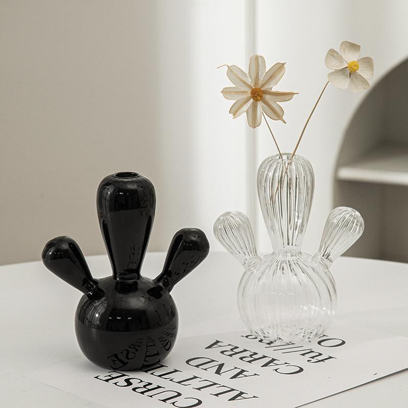 Kreative Kaktus-Glasvase, Aromatherapie-Flasche, nordische Vasen, Hydrokultur-Blumentopf, einfache kleine Vase für den Schreibtisch, Heimdekoration