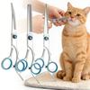 4Pcs Pet Safe Scissors - Ambidextrous Dog Grooming Shears With Safe, Round Head For Precision Trimming For Dogs & Cats