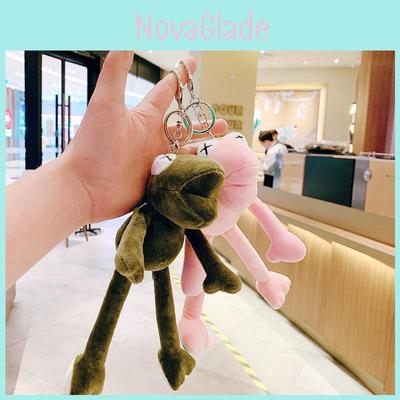 Cute Long Leg Frog Backpack Pendant Plush Toy Wholesale Doll Keychain Lovely Couple Hanging Ornament