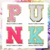 4Pcs Chenille Letters Patches Embroidery Iron On Letters Patch Appliques For Clothing Sticker Diy Accessories Large Size: 8.2Cm
