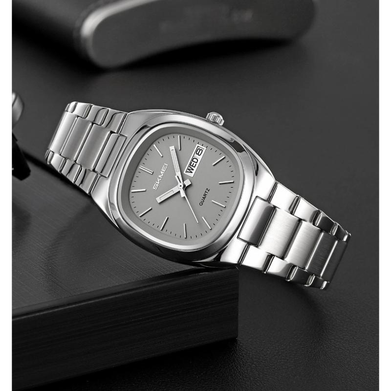 SKMEI Elegant Women Wristwatch Waterproof Luminous Calendar Ladies Watch Square Stainless Steel Quartz Women's Watches